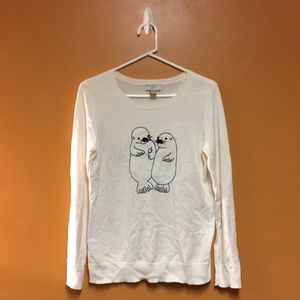 Loft stitched seals sweater